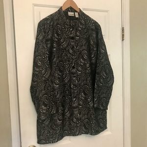 CHICO'S Long Embroidered Dress Jacket